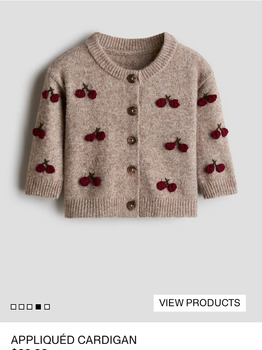 ISO H&M Cherry Cardigan